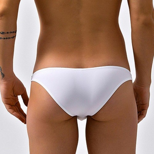 Sexy Men Swimsuit Beach Briefs Low-rise Half-hip Bikini Gay Bathing Suit Shorts - Picture 11 of 29