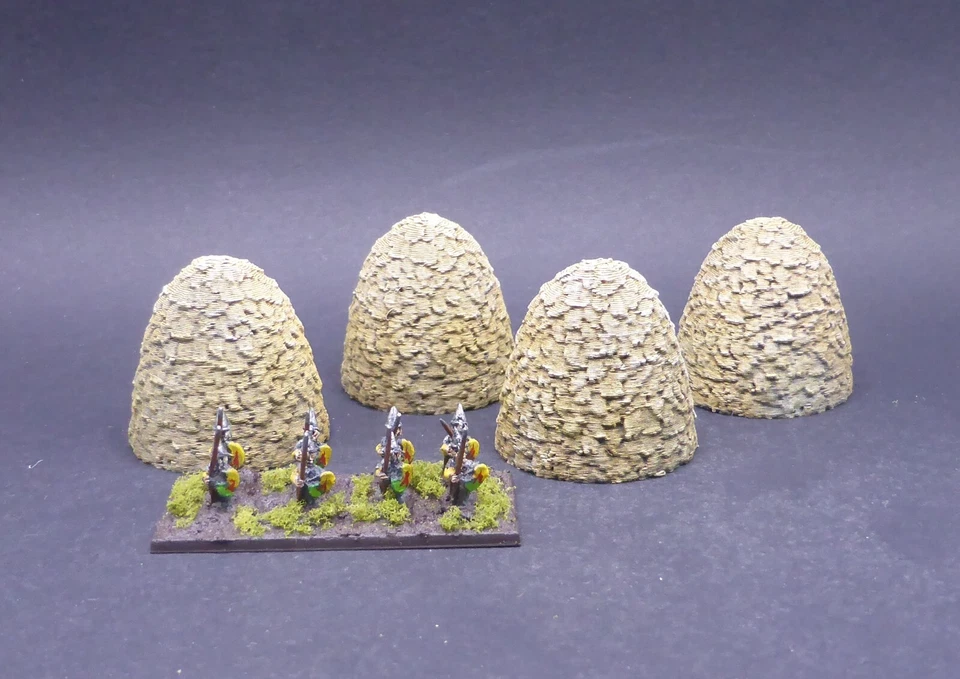 4 x Haystacks 6mm 10mm Painted Wargaming Scenery Terrain Historical Fantasy - Image 4 of 4
