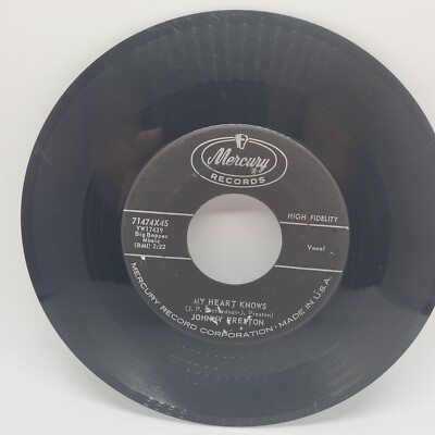My Heart Knows /Running Bear by Johnny Preston 45 RPM Vintage
