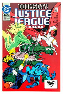 Justice League America #69 (1992 DC, 1st Print) Doomsday! Death of Superman! NM-