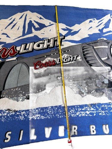 Coors Light Silver Bullet fleece throw blanket 48 x 60 - Picture 2 of 5