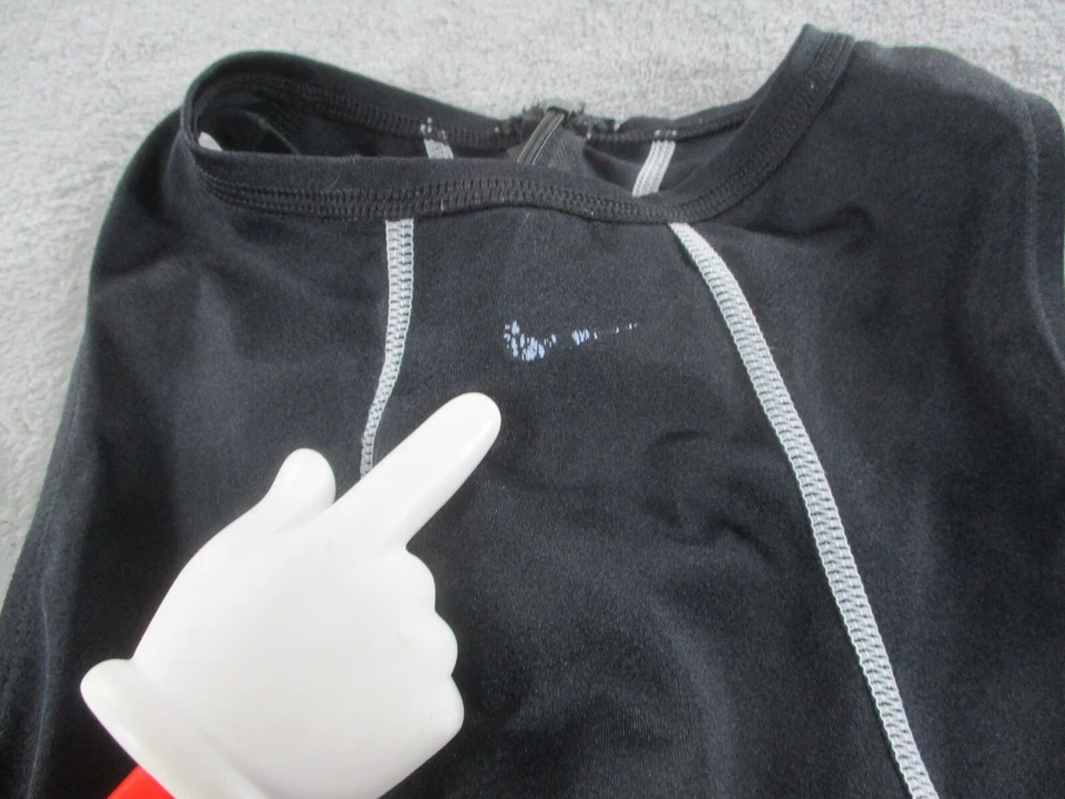 Vintage Nike Competition Kneeskin Swimsuit Shortjohn Bodysuit Black 28 Female - Image 3 of 4