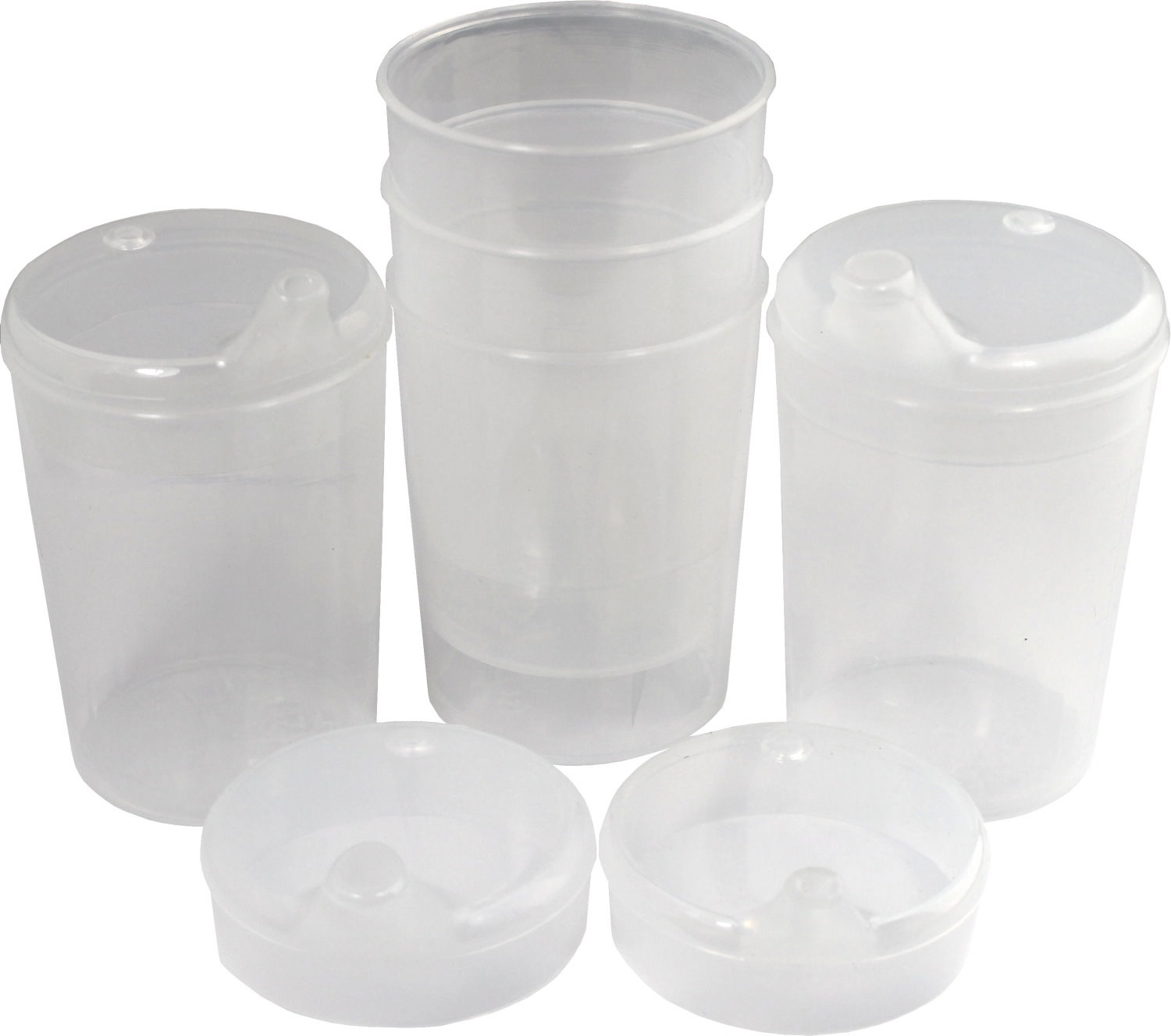 Medi-Inn Schnabelbecher Schnabeltasse 250 ml Set 5 Unterteile + 10 Deckel