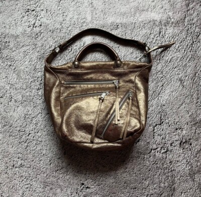 George Gina & Lucy Furious Bag Metallic Bronze Leather Shoulder Tote