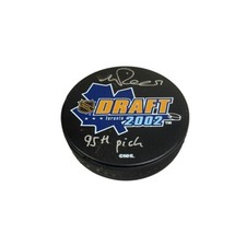 VALTTERI FILPPULA Signed 2002 NHL Draft Puck - 95th Pick (Exact Photo) - 00298