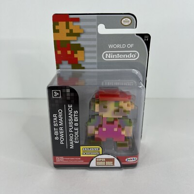 8 Bit Star Power Mario World Of Nintendo 2.5 Inch Action Figure - New
