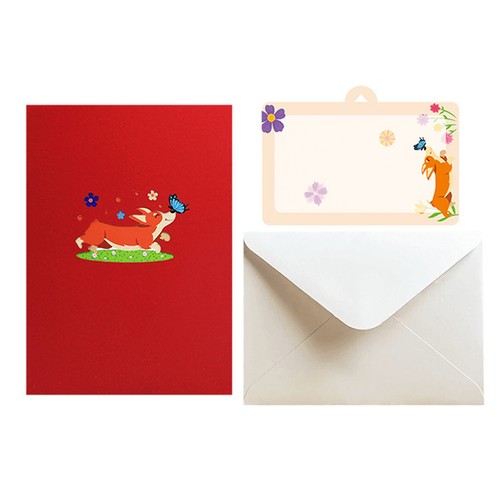 3D Dog Pop Up Greeting Card Birthday Wedding Valentine Mother's Day Card - Picture 10 of 10