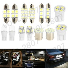 14pcs Led Car Interior Light Package Kit For Dome Map License Plate Lamp Bulbs