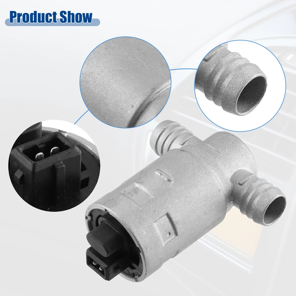 Válvula de control de aire de ralentí para BMW 318i 1991-1992 para BMW 740i 740iL tono plateado Foto 3 de 4