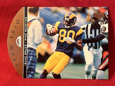 1996 Upper Deck Team Trio Die-Cut #TT84 Isaac Bruce St Louis Rams