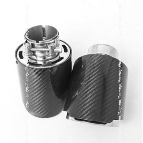 2pc Carbon Fiber Rear Tail Exhaust Pipe Muffler Tip For Honda CRV CR-V 2017-2022 - Picture 7 of 9