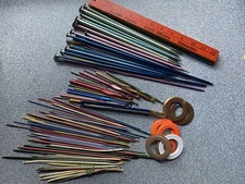 Lot Of Over 90 Crochet Hooks Needles Boye Bates No Name Knitting Items