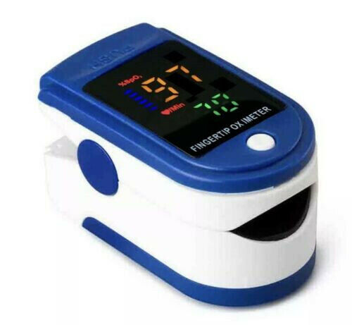USA LK Fingertip Pulse Oximeter Blood Oxygen Monitor SpO2 LED Batt LnyrdNot Incl