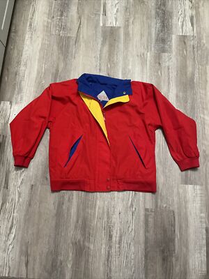 Vintage 90's Pacer Red /yellow /blue Jacket Size L (Korea) | eBay