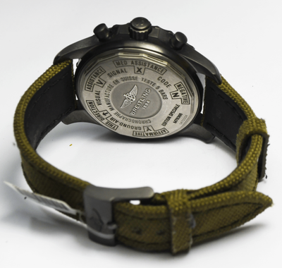 Breitling Chronospace Military GMT Alarm Blacksteel Men's Watch