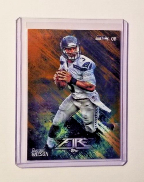 Russell Wilson 2014 Topps Fire #46 Orange Flame Foil!!!!