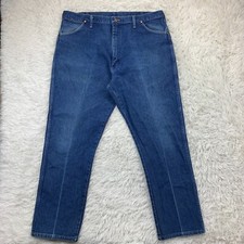 Vintage Wrangler Jeans Men 40x30 USA Blue Pants 13MWZ Cowboy Cut Rodeo Tag 42x32