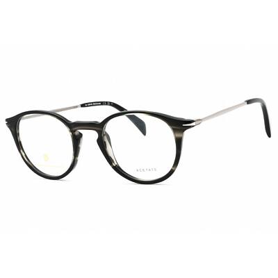 David Beckham Men's Eyeglasses Grey Horn Plastic Full Rim Frame DB 1049 02W8 00