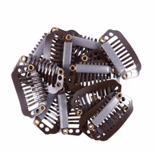 QUALITY MEDIUM  HAIR EXTENSION CLIPS SNAP WIG CLIPS FOR TOUPEES HAIR PIECES 