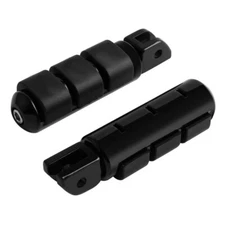 Black Driver Front Foot Pegs Pedal Pads Fit For Harley Softail Fat Bob 18-26