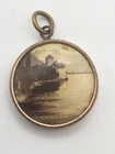 大约 1900 年镀金手绘小饰品 Chillon & Barque A Ouchy 瑞士