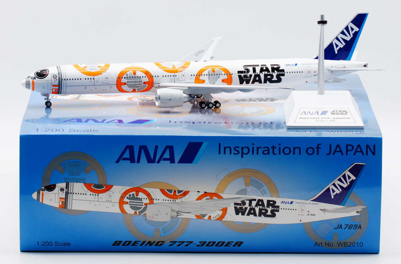 WB2010 1:200 ANA Star Wars Boeing B777-300ER Diecast Aircraft Jet