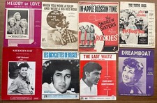 Vintage sheet music, lot of 55, mostly 30's - '60's, piano, vocal, from UK USA