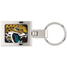JACKSONVILLE JAGUARS DOMED MEGA LOGO KEYCHAIN HIGH QUALITY POLISHED METAL
