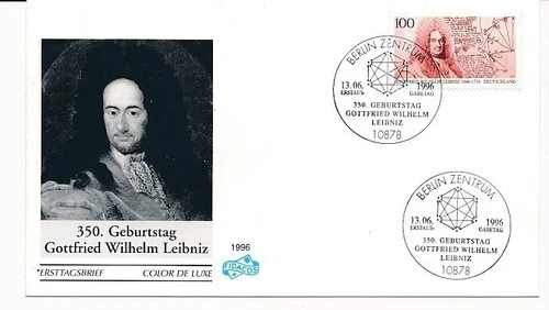 D149826 Famous People Wilhelm Leibniz FDC Germany