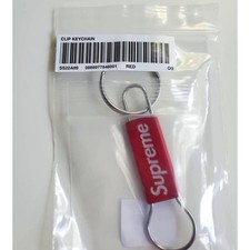 Supreme Red Clip Logo Key Chain Keyring New