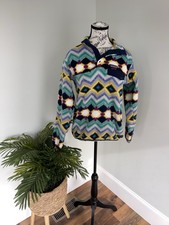 Patagonia Woman s Synchilla Fleece Pullover Sz Sm T-Snap Colorful Aztec