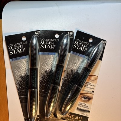 3 Pack L'Oreal Paris Voluminous Waterproof Mascara & Primer Black 625