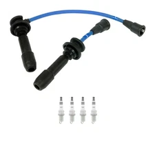 NGK 7mm Wire Set & 4 Ruthenium Spark Plug Kit For Kia Sportage 2.0 L4 FED 97-02