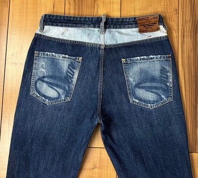 100%ORIG DSQUARED DAN ELASTIC WAIST JEAN JEANS GR.48 S71LA0920 S/S15 DISTRESSED