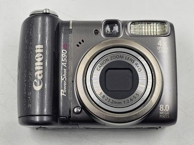 Canon PowerShot A590 IS 8.0 MP Kompaktkamera Silber   Funktioniert