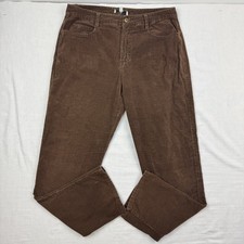 Vintage 1970s Corduroy Pants Womens 11 Brown Classic Hipster Hippie USA