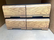 VHS Tape Holder 2 Storage Cabinets Faux Wood Holds 18 Tapes ea. 36 Total Vintage