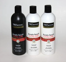LOT (3) TRESEMME KERATIN SMOOTH COLOR SHAMPOO CONDITIONER LOCK & GLOSS ANTI-FADE