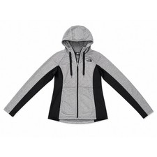 The North Face Women's Gray Black Full Zip Hooded Jacket Activewear Size Medium