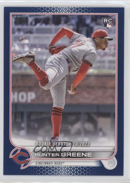 2022 Topps Update Rookie Debut Royal Blue Hunter Greene #US267 0hk3