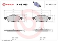 Bremsbelagsatz, Scheibenbremse P 68 050 Brembo FüR Renault Nissan
