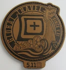 5.11 Tactical Global Travel Leather Viking Norse Ship Hook & Loop Morale Patch!