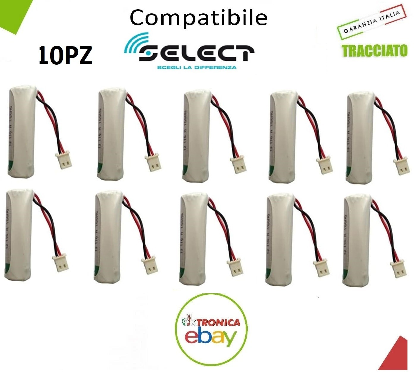 Batteria Antifurto Select Security SAFT LS14500 3.6V Kit 10 PZ