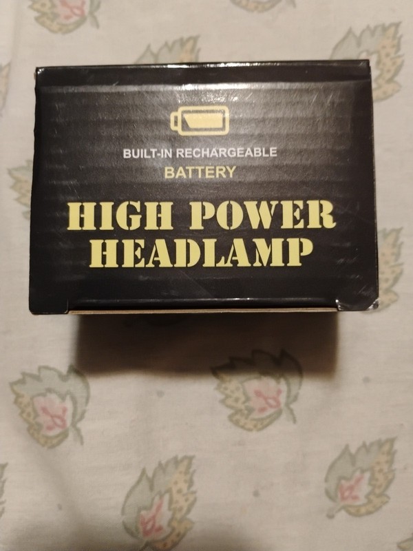 High Power LED Headlamp ~ Adjustable Strap and USB Cord. Rechargeable headset.