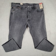 NEW Mens Size 42×30 Levi's 501 Original Men's Straight Leg Denim Jeans Gray Dark