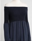 DKNY Donna Karan Off Shoulder Jumpsuit Overlay Square Neck Pull-On Size M — photo 3
