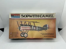 1979 Monogram 1/48 Scale Sopwith Camel Biplane Airplane Model kit #5204