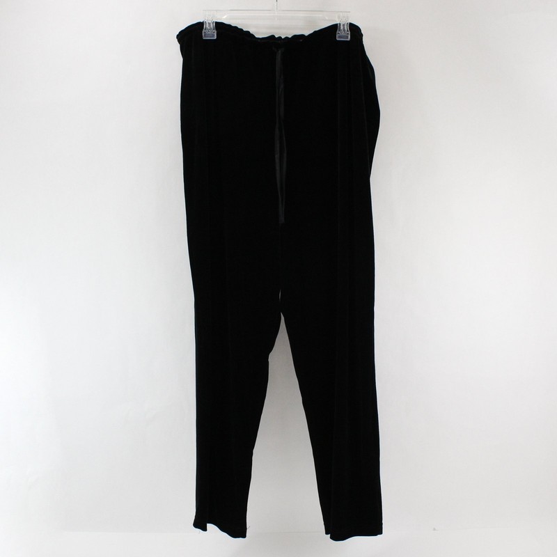 Worthington Black Velour Sweatpants Women's XL