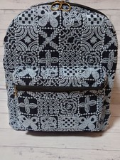 mina perhonen Forest Tile Navy Backpack Large Capacity Handmade Quilted Bag