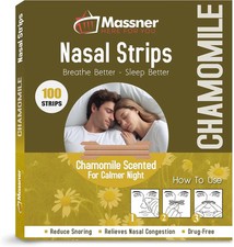 Massner Chamomile Nasal Strips Stop Snoring Sleep Apnea Anti-Snore Aid 100 Pack